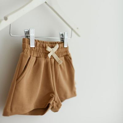 CAMEL organic cotton baby and kids shorts, unisex