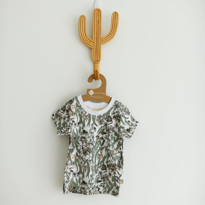 KOKO organic cotton baby and kids t-shirt  with koalas, kookaburras, bilbys and australiana flora and fauna including eucalyptus foliage, unisex for boys and girls 